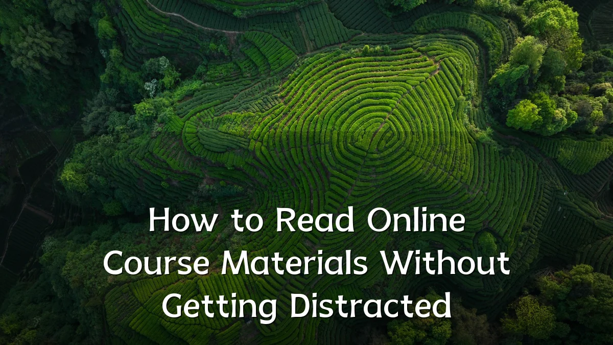 How to Read Online Course Materials Without Getting Distracted