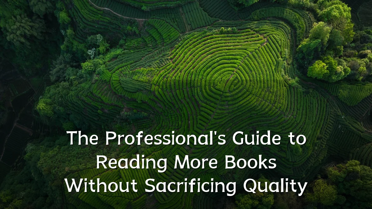 The Professional's Guide to Reading More Books Without Sacrificing Quality
