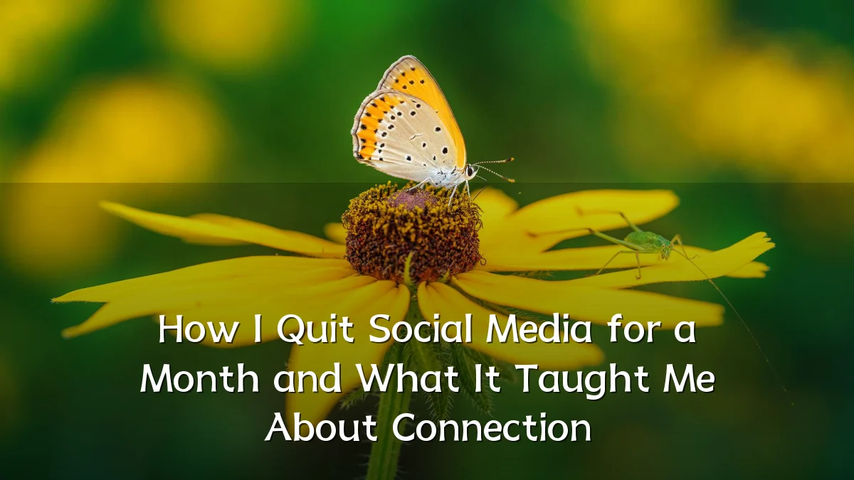 How I Quit Social Media for a Month and What It Taught Me About Connection