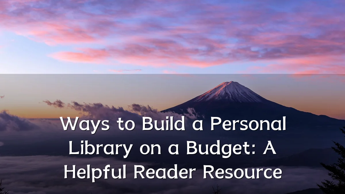 Ways to Build a Personal Library on a Budget: A Helpful Reader Resource